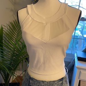 White crop top